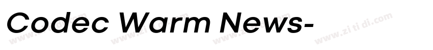 Codec Warm News字体转换